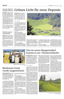 Gr&uuml;nes Licht f&uuml;r neue Deponie - Morgarten &ndash; Der Streit geht weiter