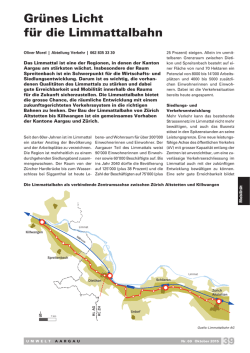 Gr&uuml;nes Licht f&uuml;r die Limmattalbahn