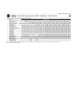 BUS 301 Stadtverkehr Springe: Bahnhof/ZOB - Göbelbastei