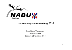 Jahreshauptversammlung 2016