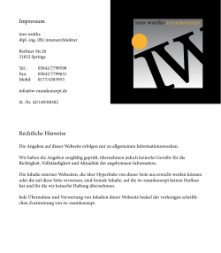 Impressum Rechtliche Hinweise