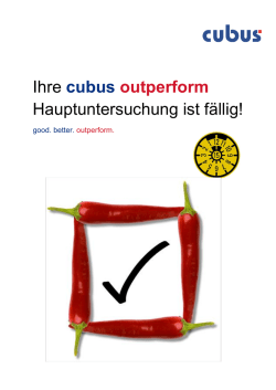 Ihre cubus outperform Hauptuntersuchung ist fällig!