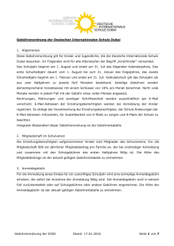 Gebührenordnung - Deutsche Internationale Schule Dubai