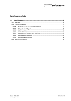 Inhaltsverzeichnis
