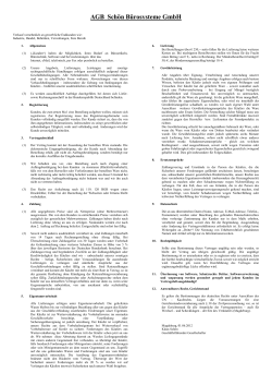 AGB (PDF Dokument) - Schön Bürosysteme Magdeburg