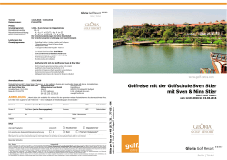 Ausschreibung - Golfschule & ProShop Sven Stier