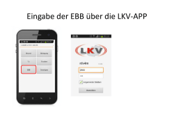 Eingabe der EBB über die LKV-APP