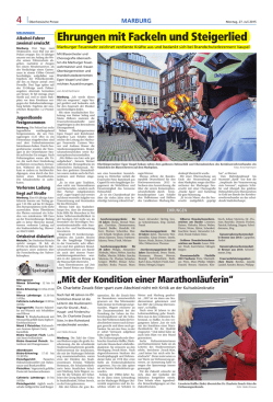 Ehrungen mit Fackeln und Steigerlied - Feuerwehr Marburg