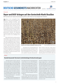 Bayer und BASF drängen auf den Gentechnik
