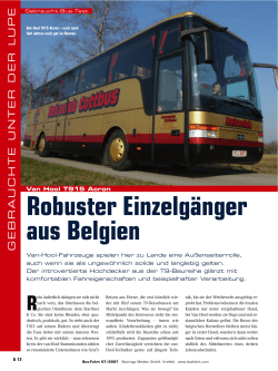 Robuster Einzelgänger aus Belgien - BUS