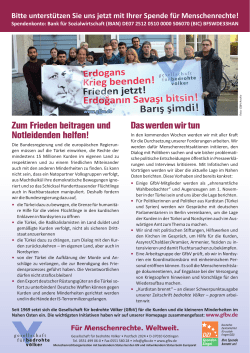 Info- und Aktionsblatt - Gesellschaft f&uuml;r bedrohte V&ouml;lker