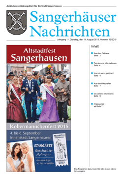 Inhalt - Sangerhausen