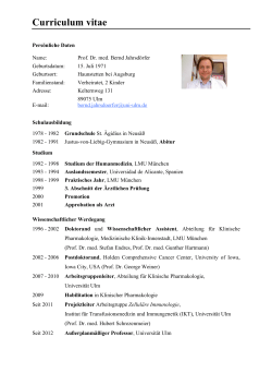 Lebenslauf Prof. Dr. Jahrsdörfer 01-2016