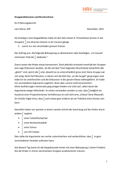 Gruppendiskussionen zu Beginn der Mathematikstunde im