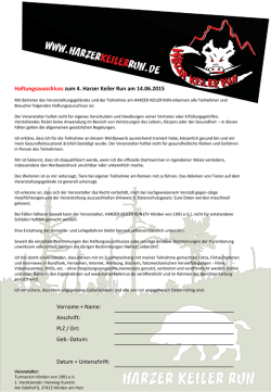 Haftungsausschlu&szlig; - Harzer Keiler Run