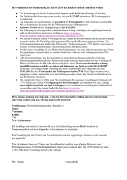 Informationen f&uuml;r Studierende, die im Wintersemester 2010/11 die