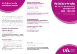 Workshop-Woche - AAA - Universität Augsburg