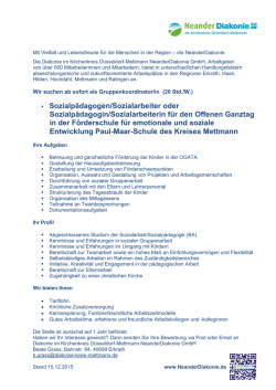Stellenanzeige Sozialpädagoge/in Paul-Maar-Schule