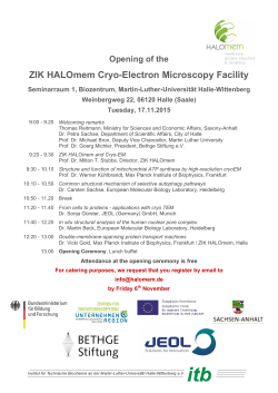 ZIK HALOmem Cryo-Electron Microscopy Facility - Bethge