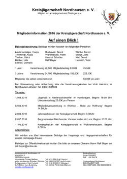Informationen des Vorstandes - Beitr&auml;ge, Termine
