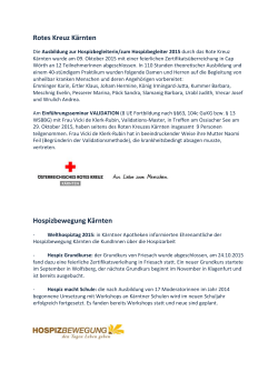 Rotes Kreuz Kärnten Hospizbewegung Kärnten