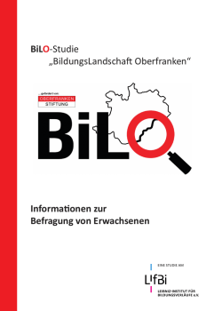Informationen zur Befragung von Erwachsenen BiLO