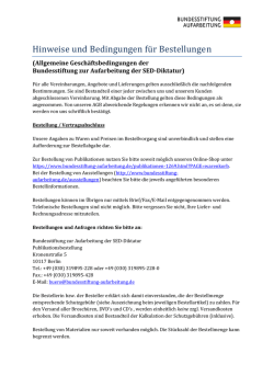Hinweise und Bedingungen fu r Bestellungen