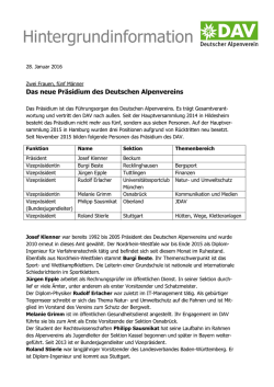 Hintergrundinformation - Deutscher Alpenverein