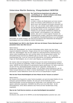 Interview Martin Swierzy, Vizepr&auml;sident WIRTEX