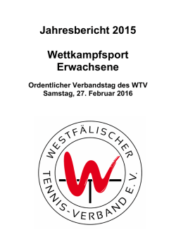 Jahresbericht 2015 Vizepr&auml;sident Wettkampfsport Erwachsene
