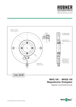 MHG 100 • MHGS 100 Magnetischer Drehgeber