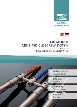 catalogue mis z-pedicle screw system - Z