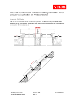Einbau von mehreren neben- und &uuml;bereinander liegenden VELUX