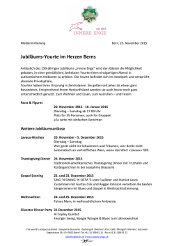Jubil&auml;ums-Yourte im Herzen Berns
