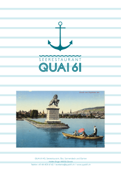 QUAI 61 AG, Seerestaurant, Bar, Sonnendeck und Garten Hafen