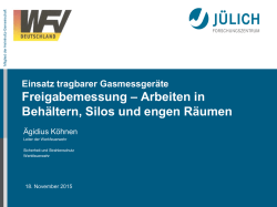 Einsatz tragbarer Gasmessgeräte