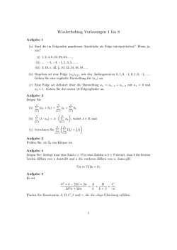 Wiederholungsblatt 1