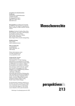 Das Ende des Mangels - perspektiven ds 2/15 erschienen!