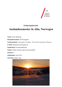 Erfahrungsbericht: Auslandssemester in Alta, Norwegen
