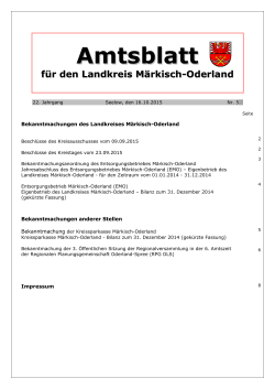 Amtsblatt 05/2015 vom 16.10.2015 - Landkreis Märkisch