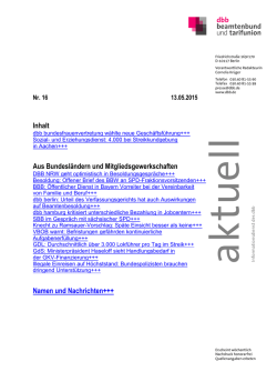 Nr. 16 - dbb beamtenbund und tarifunion