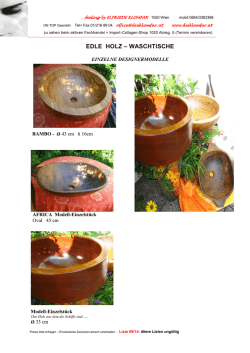 EDLE HOLZ &ndash; WASCHTISCHE