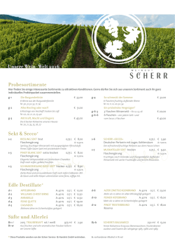 Preisliste - Weingut Scherr