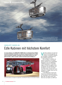 Edle Kabinen mit h&ouml;chstem Komfort