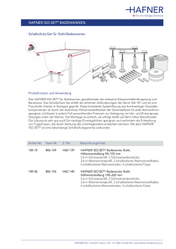 hafner iso-set&reg; badewannen