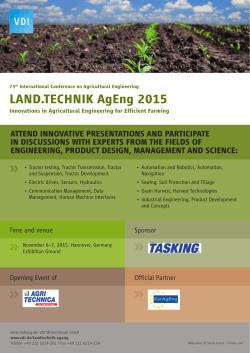 LAND.TECHNIK AgEng 2015 - ICT-AGRI