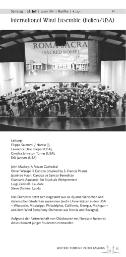 International Wind Ensemble (Italien/ LISA)