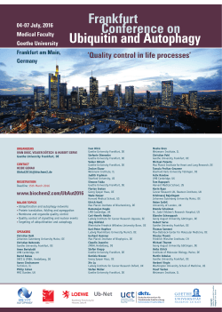 Frankfurt conference on ubiquitin and autophagy