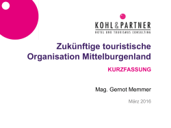Zukünftige touristische Organisation Mittelburgenland