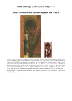 Hans Memling: Die Passion Christi, 1475 Szene 11: Das zweite